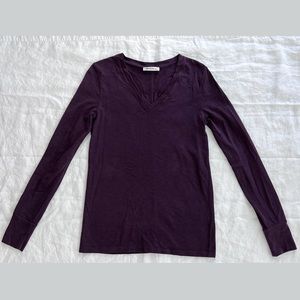 American Giant V Neck Premium Long Sleeve Shirt
